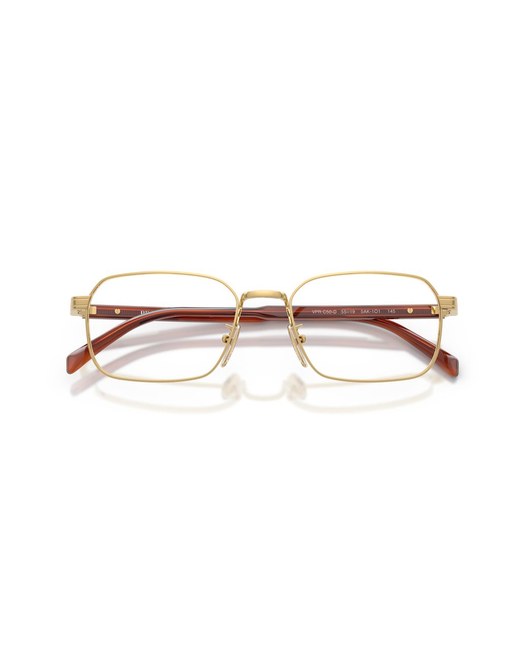 Prada Black Pr C50Vd 5Ak1O1 Optical Frames Metal Pillow Normal for men