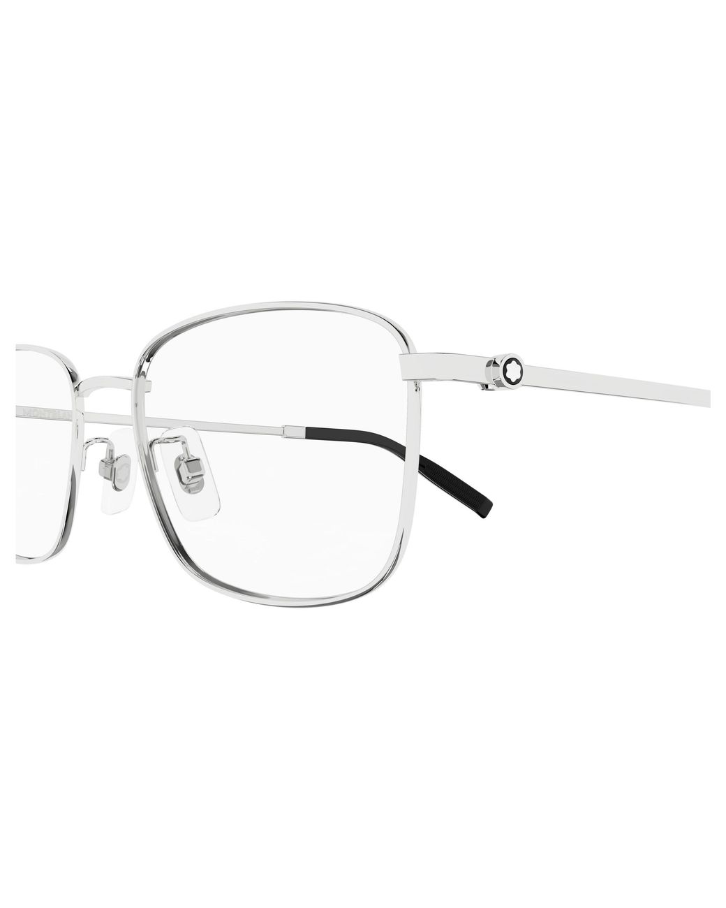 Montblanc Black Mb0373Oa 001 Optical Frames Titanium Transparent Squared for men