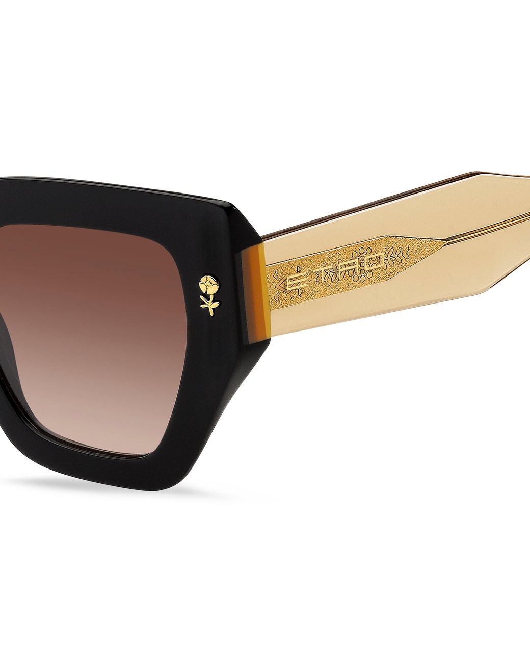 Etro Black 0010/S 71C/Ha Sunglasses Acetate Squared Normal Shaded