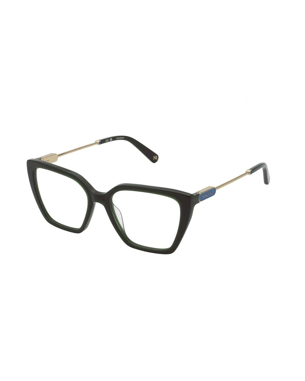 Nina Ricci Black Vnr372 0D80 Optical Frames Acetate Squared