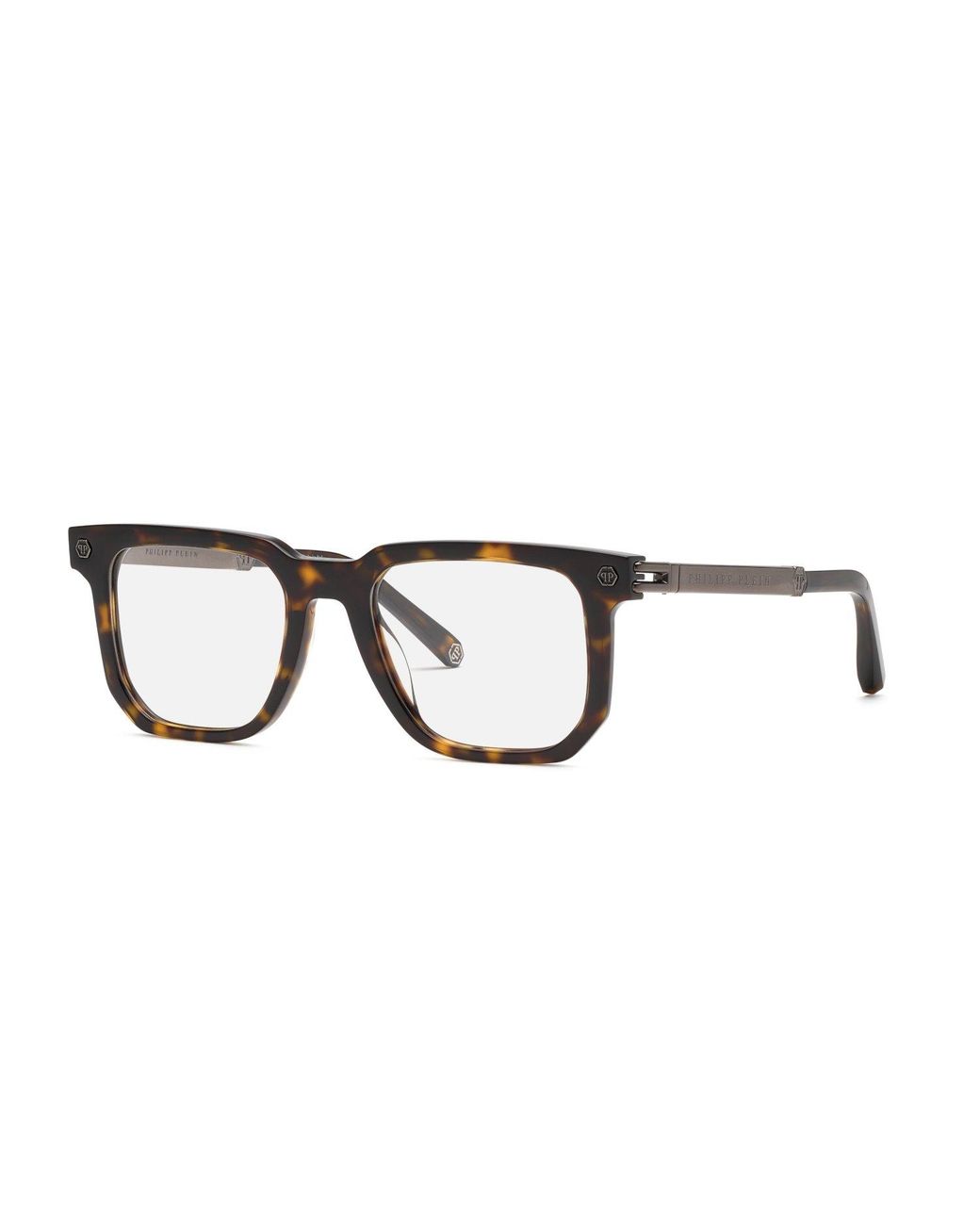 Philipp Plein Black Vpp196 Plein Legacy 722 Optical Frames Acetate Squared for men