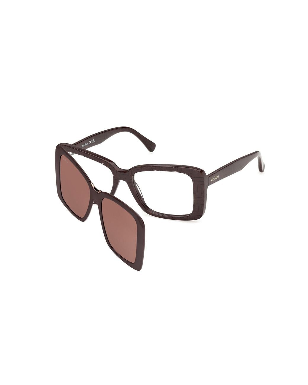 Max Mara Black Mm5266 50 Optical Frames Acetate Squared Normal