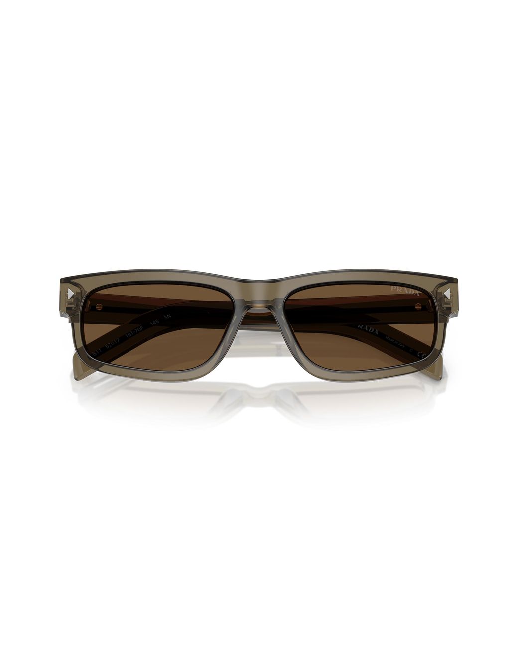 Prada Black Pr B11S 18T70F Sunglasses Acetate Squared Normal for men
