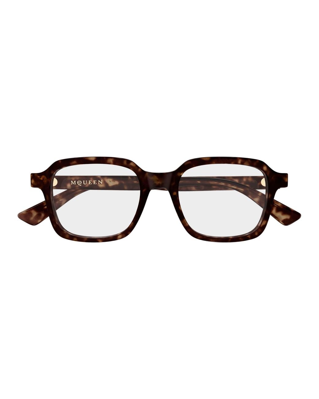 McQueen Black Am0572O 002 Montature Da Vista Acetato Trasparente Squadrata