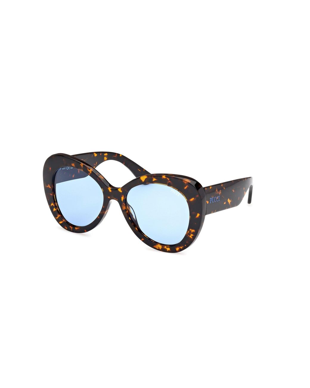 Emilio Pucci Black Ep0232 52V Sunglasses Acetate Round Normal