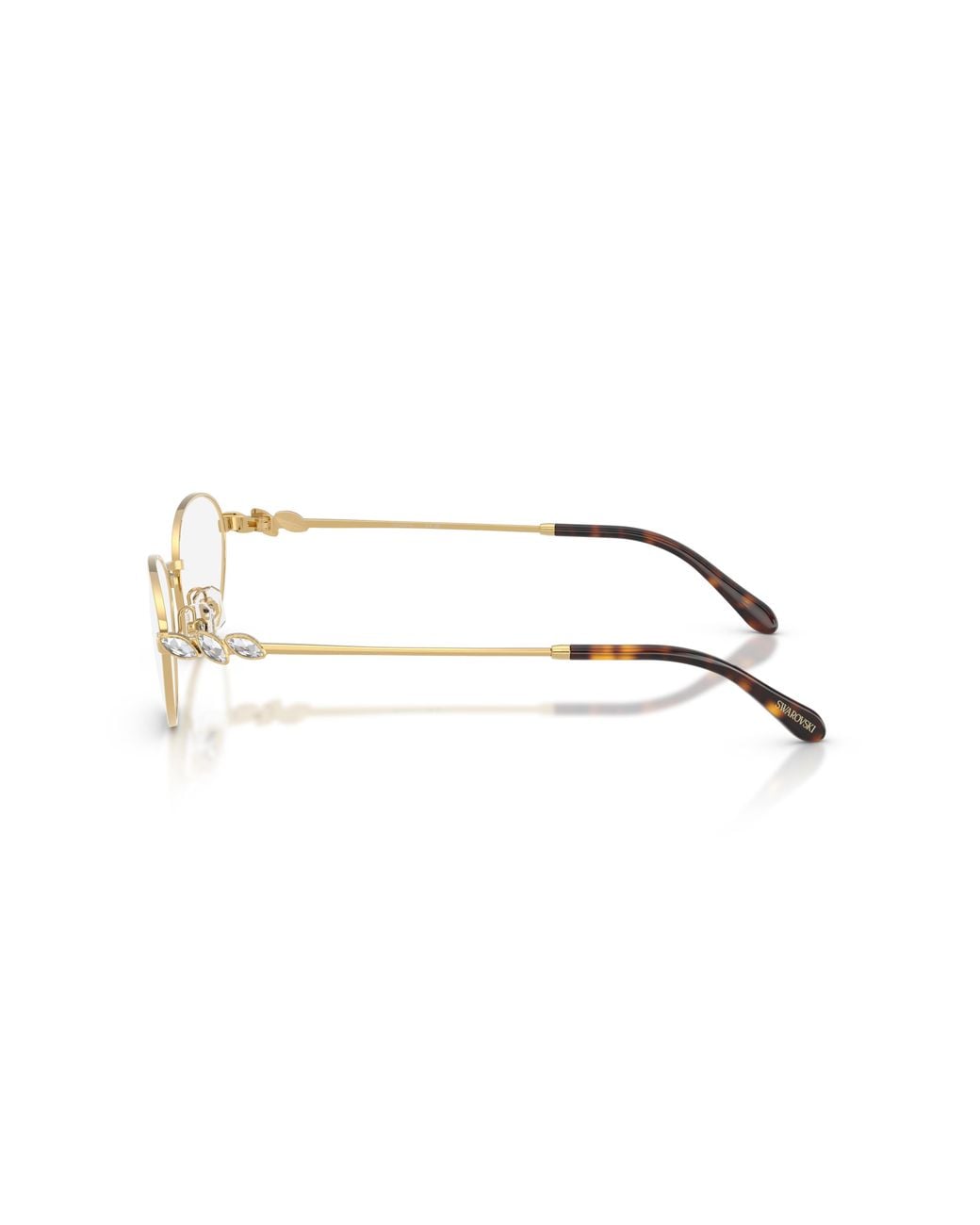 Swarovski Black Sk1043 4004 Optical Frames Metal Transparent Round Normal