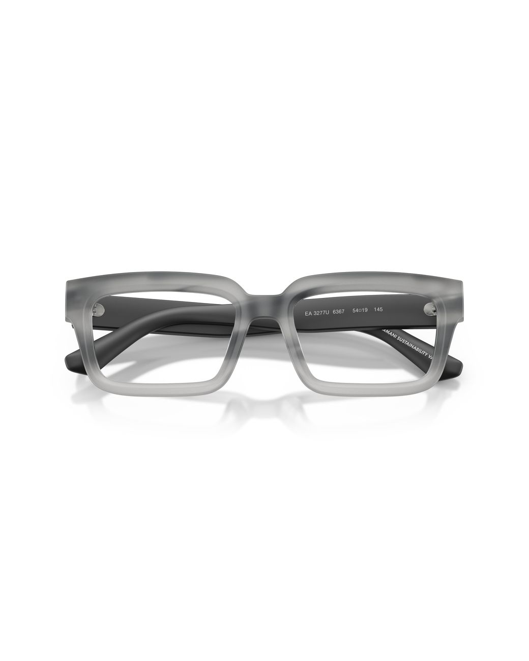 Emporio Armani Black Ea3277U 6367 Optical Frames Acetate Transparent Squared Normal
