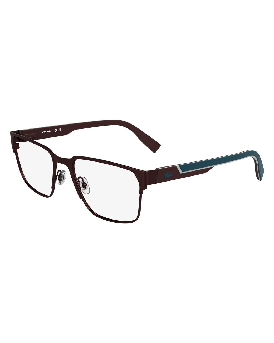 Lacoste Black L2306 601 Optical Frames Metal Squared Normal for men