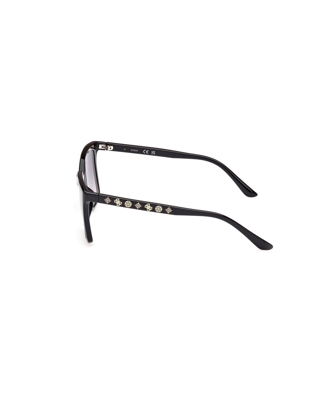 Guess Black Gu00099 01B Sunglasses Injected Smoke Squared Normal Shaded