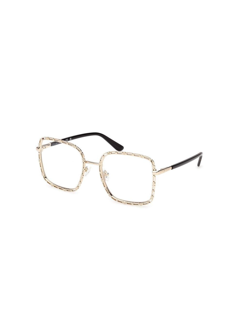 Guess Black Gu50364 033 Optical Frames Metal Squared Normal