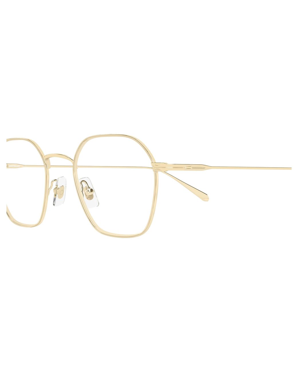 Montblanc Black Mb0472O 001 Optical Frames Metal Transparent Geometric for men