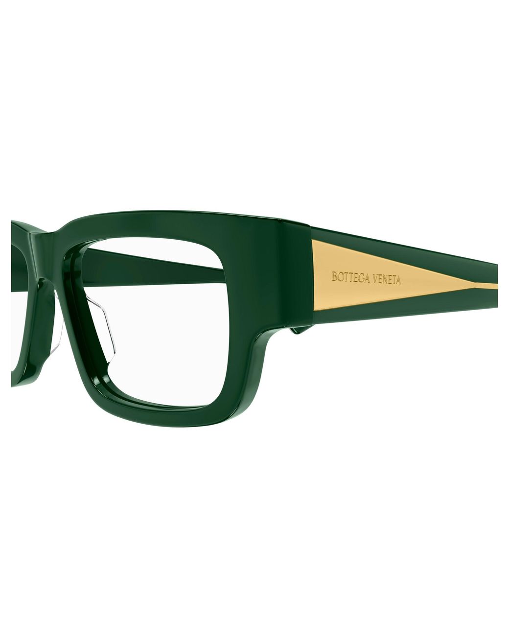 Bottega Veneta Green Bv1280O 003 Optical Frames Acetate Transparent Squared