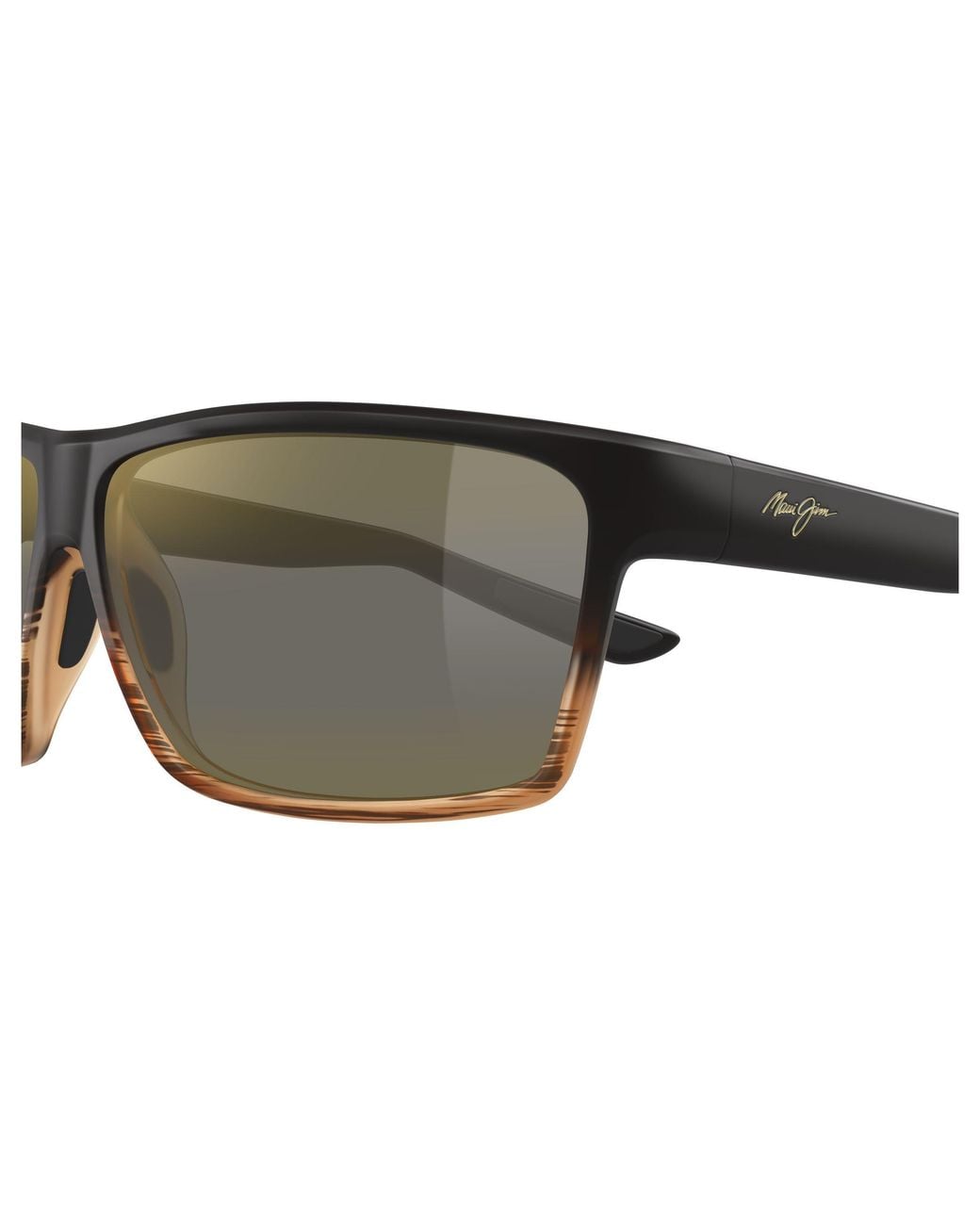 Maui Jim Black Mj0839S 004 Occhiali Da Sole Iniettato Bronzo Squadrata