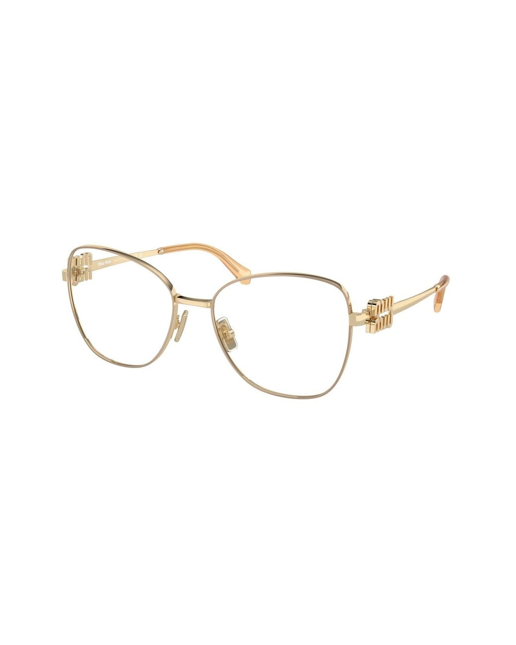Miu Miu Black Mu 50Xv 14M1O1 Optical Frames Metal Transparent Pilot Normal