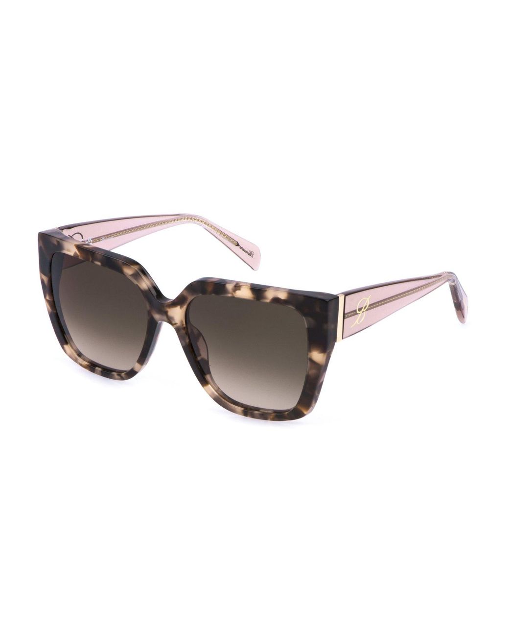 Blumarine Black Sbm871 01Gq Sunglasses Acetate Squared Normal Shaded