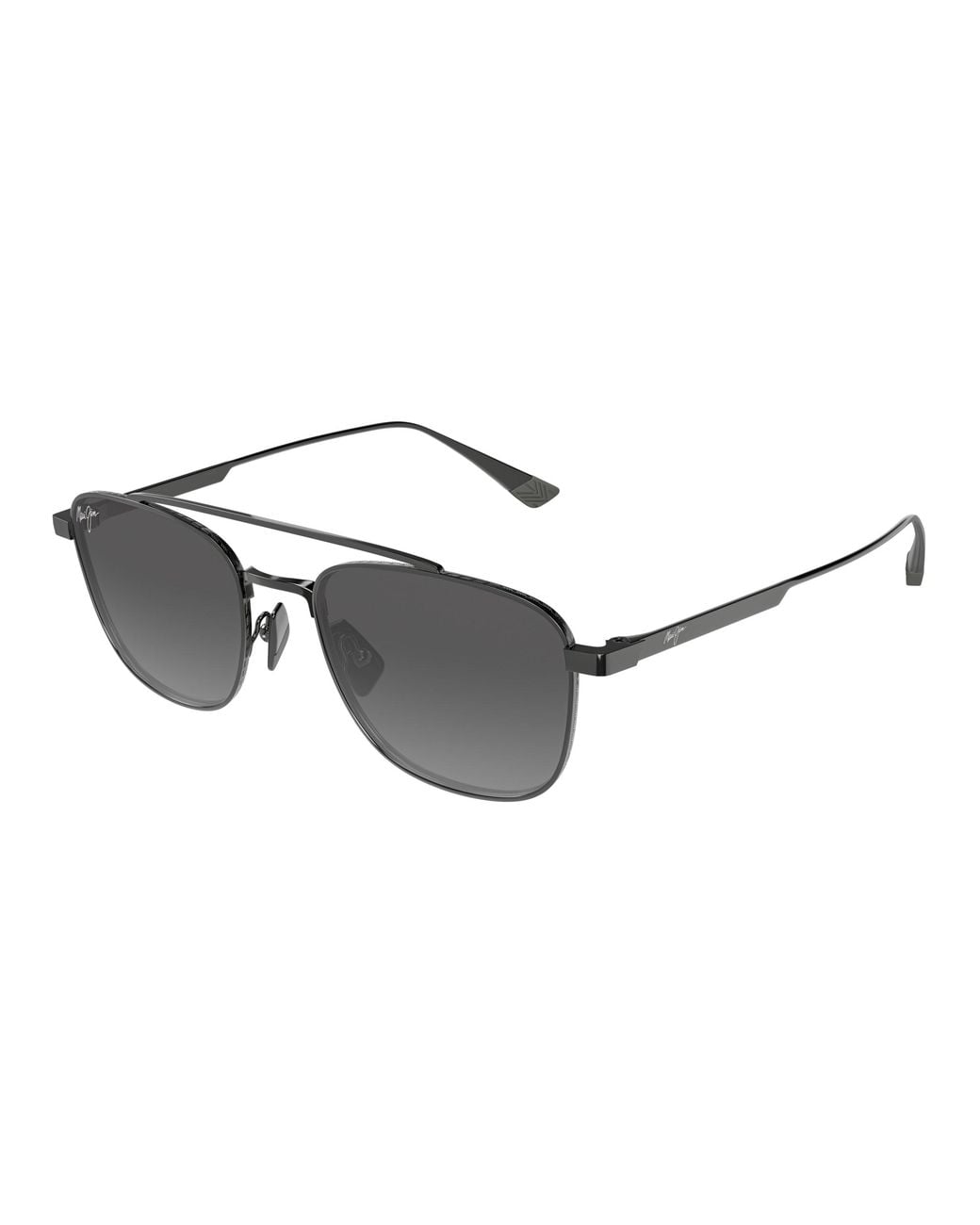 Maui Jim Black Mj0640S 001 Occhiali Da Sole Titanio Grigio Squadrata