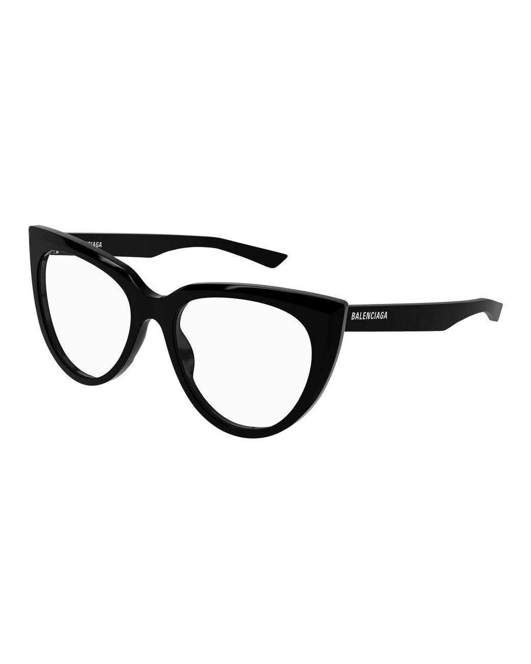 Balenciaga Black Bb0218O 001 Optical Frames Acetate Transparent Cat Eye