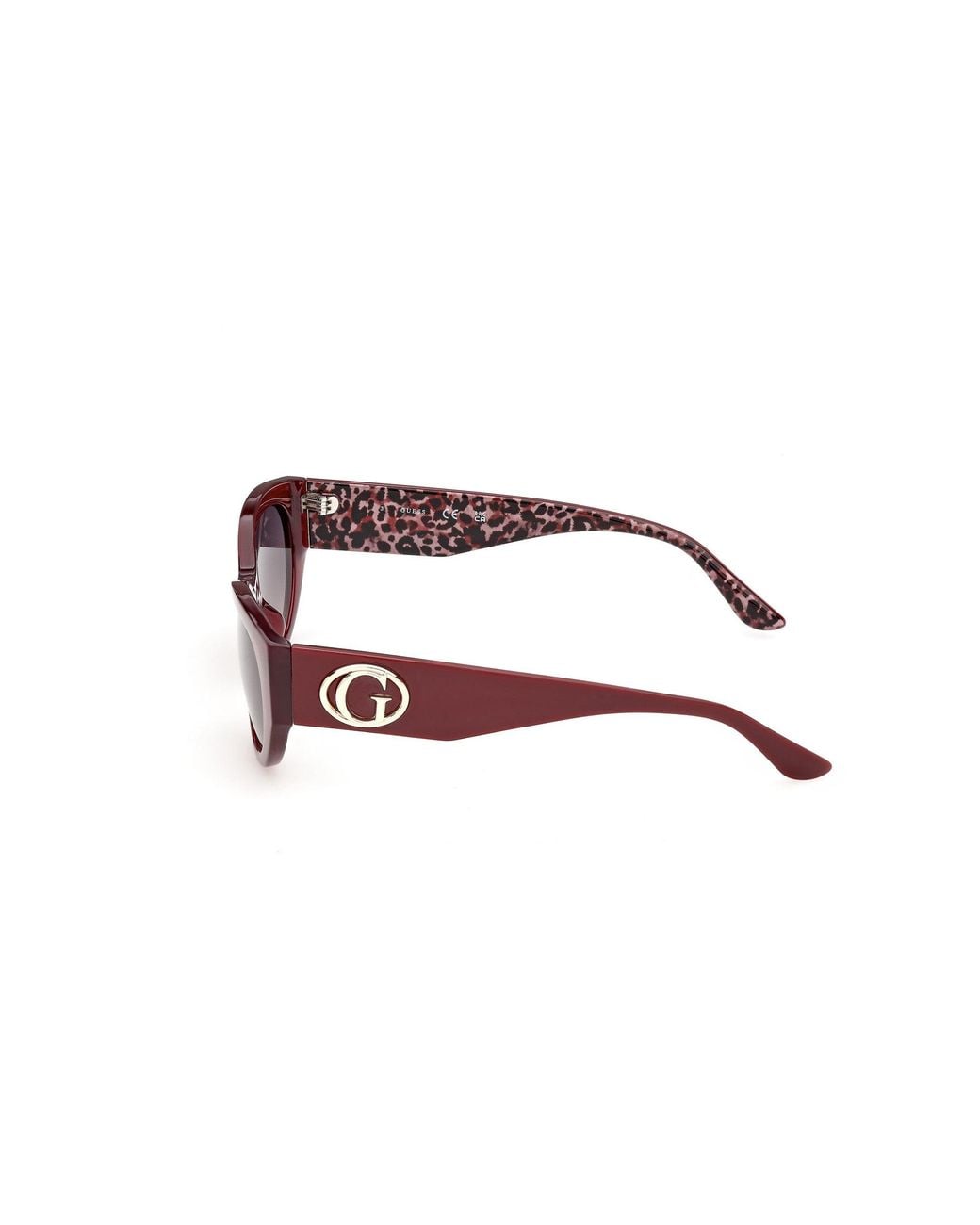 Guess Red Gu00362 69B Sunglasses Injected Smoke Round Normal