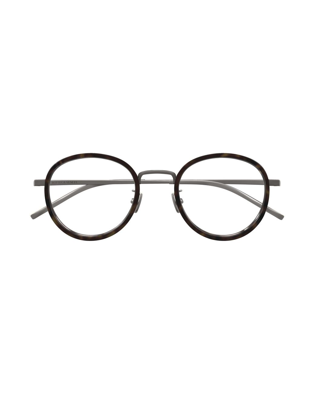 Bottega Veneta Black Bv1428Oa 002 Optical Frames Titanium Transparent Round