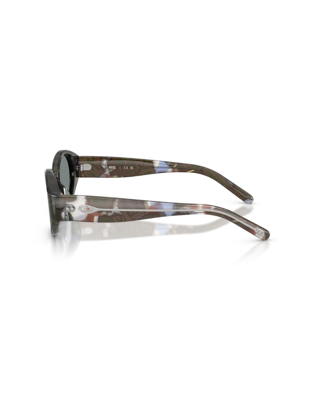DIESEL Black Dl2008U 2042/1 Sunglasses Acetate Round Normal