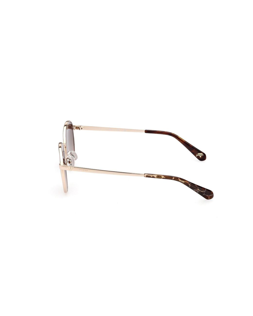 Guess Black Gu5214 32F Sunglasses Metal Round Normal Shaded