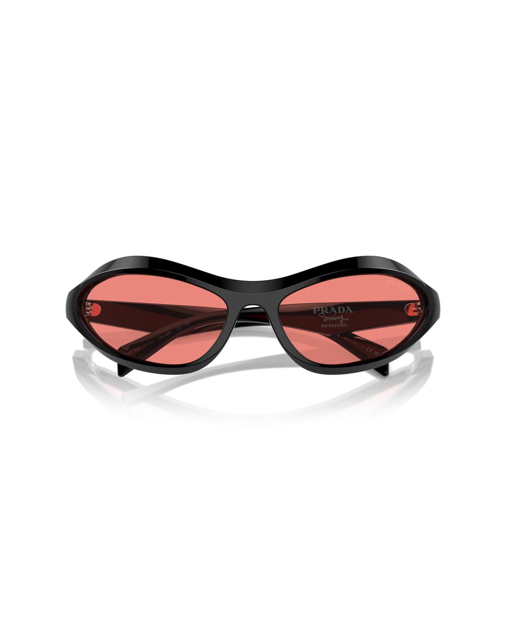 Prada Black Pr A20S 16K20B Sunglasses Acetate Geometric Normal