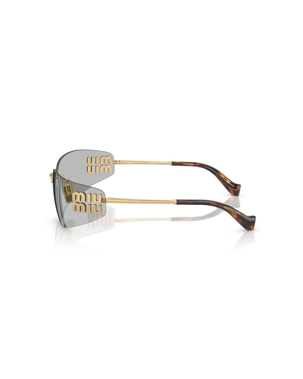 Miu Miu Black Mu A51S 5Ak50K Sunglasses Metal Squared Normal