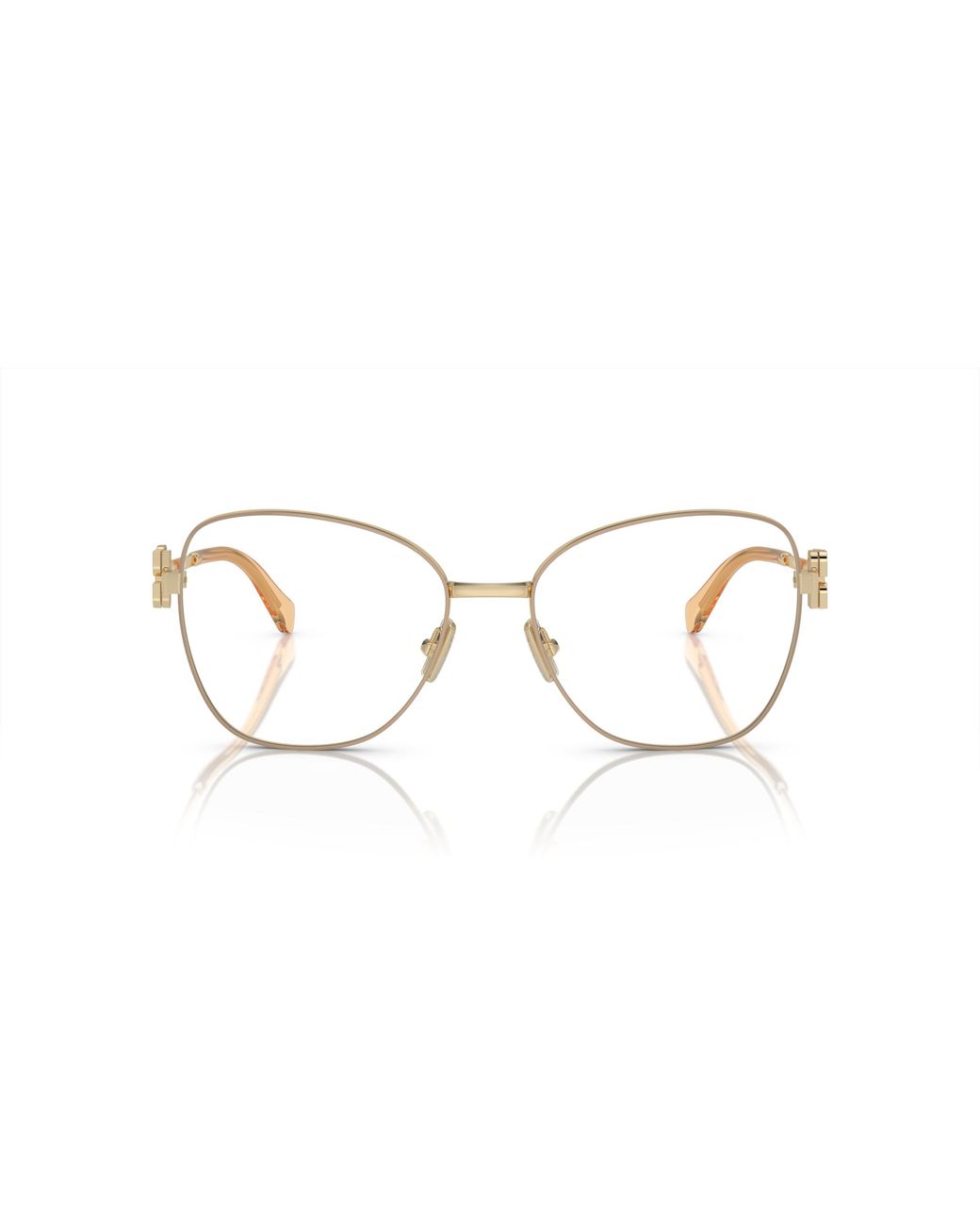 Miu Miu Black Mu 50Xv 14M1O1 Optical Frames Metal Transparent Pilot Normal