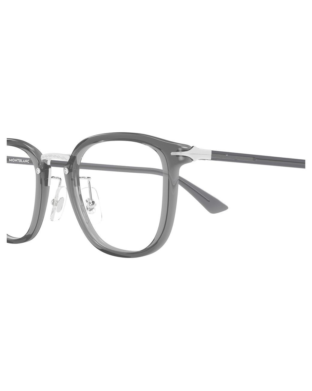 Montblanc Black Mb0440Oa 003 Optical Frames Acetate Transparent Round for men