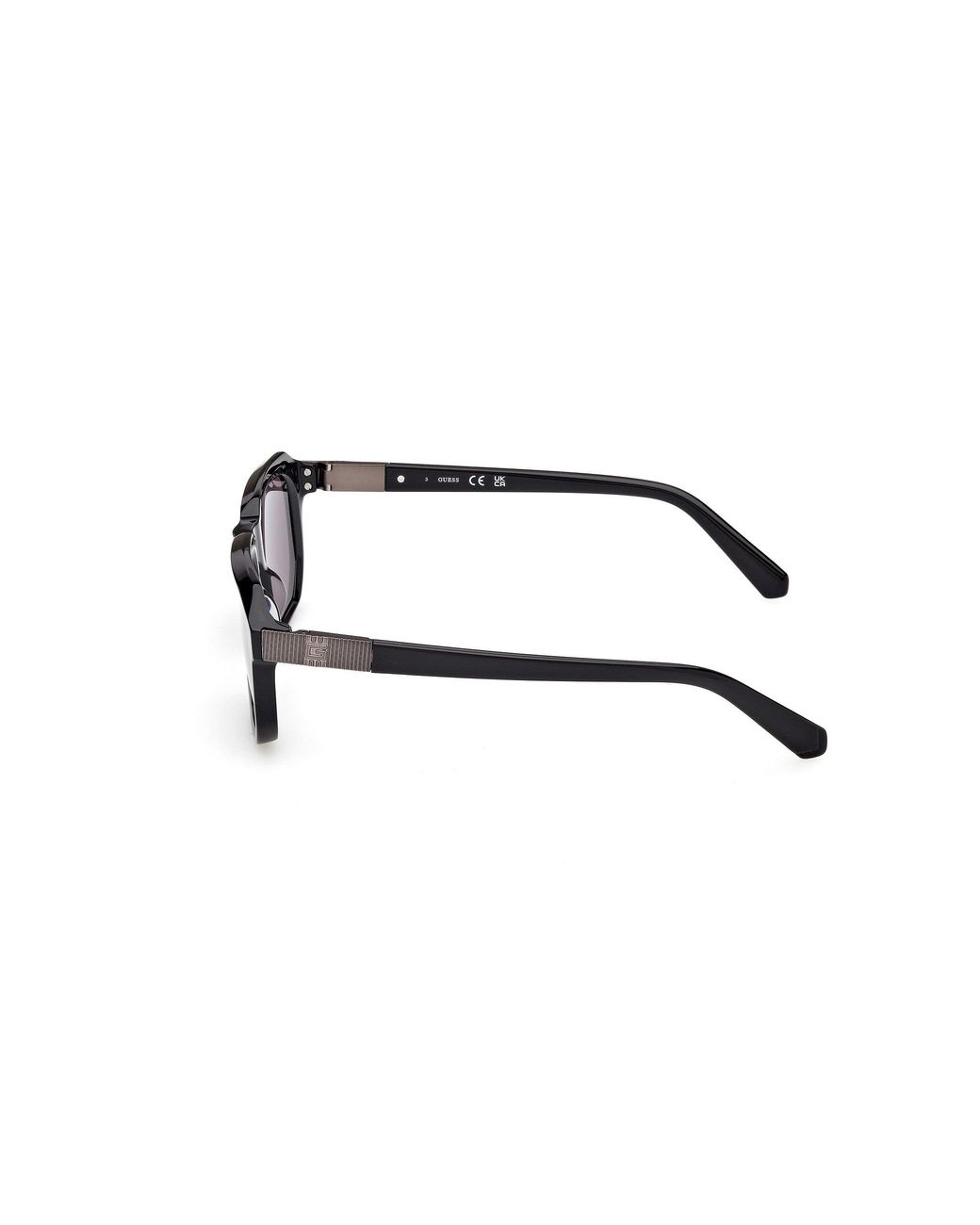 Guess Black Gu00278 01A Sunglasses Acetate Smoke Squared Normal for men
