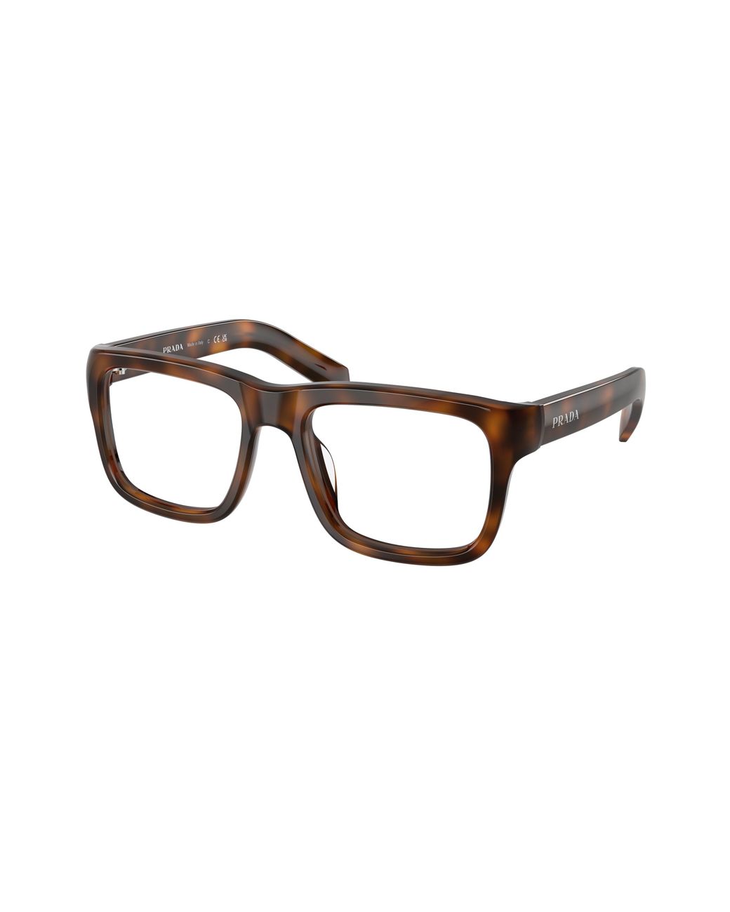 Prada Black Pr D02V 20D1O1 Optical Frames Acetate Transparent Squared Normal for men