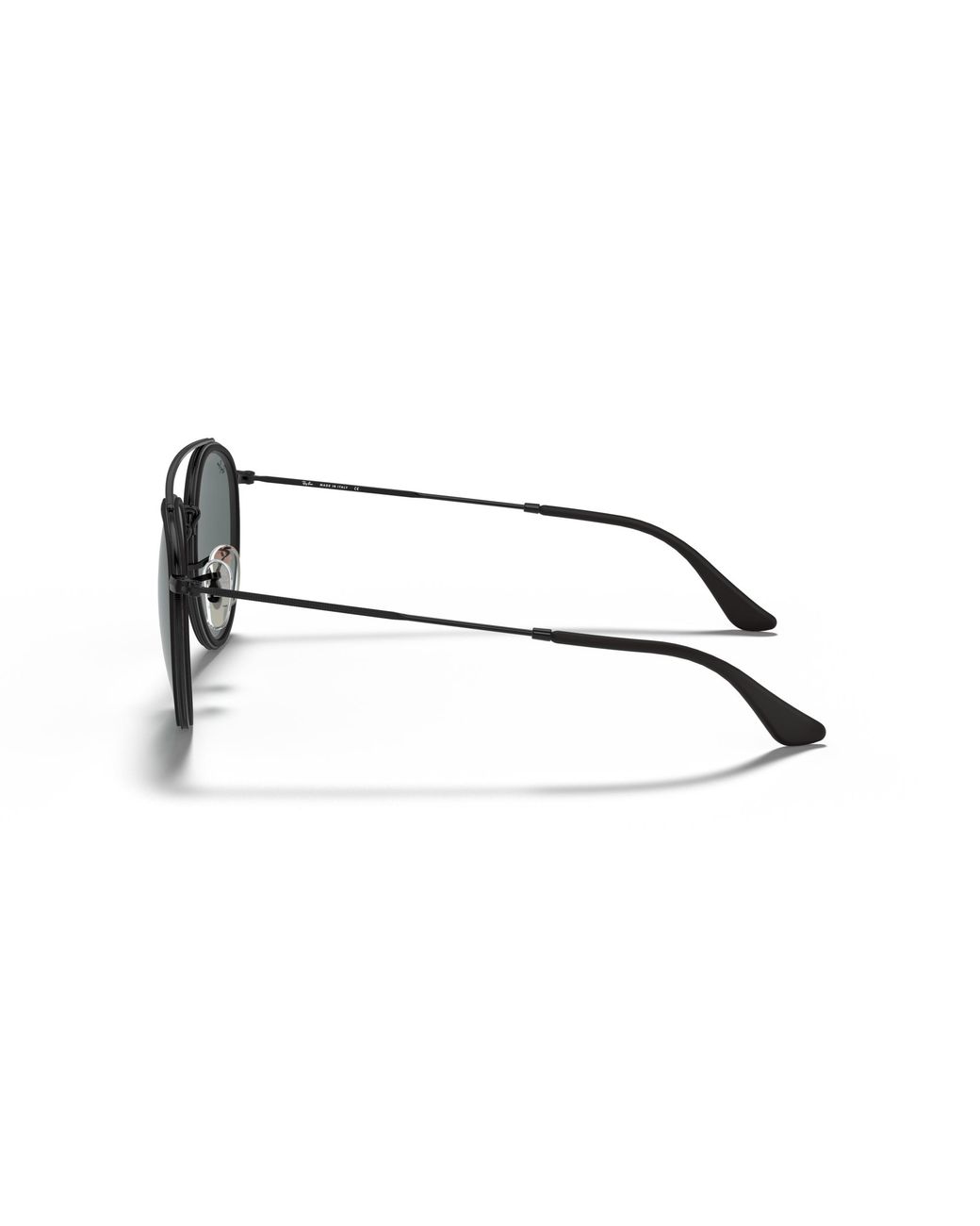 Ray-Ban Multicolor Sunglasses Unisex Round Double Bridge - Black Frame Green Lenses Polarized 51-22