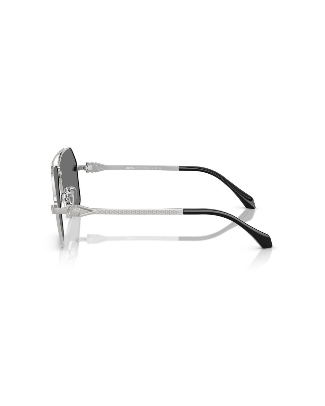 Versace Black Ve2284 10006G Sunglasses Metal Pilot Mirrored for men