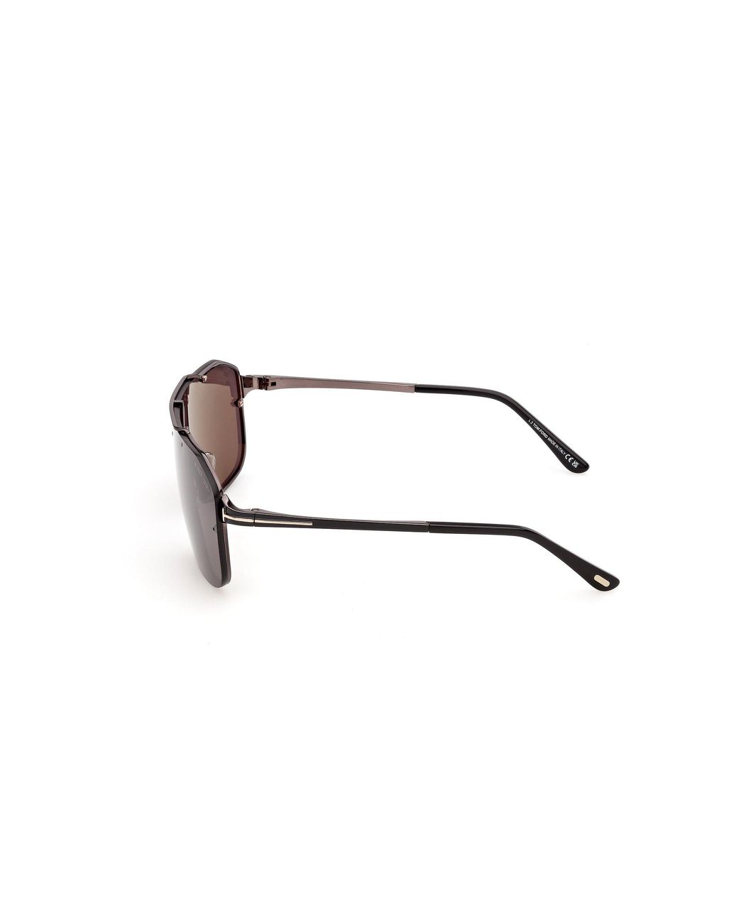 Tom Ford Black Ft1411 Rock-02 08A Sunglasses Metal Smoke Pilot Normal for men