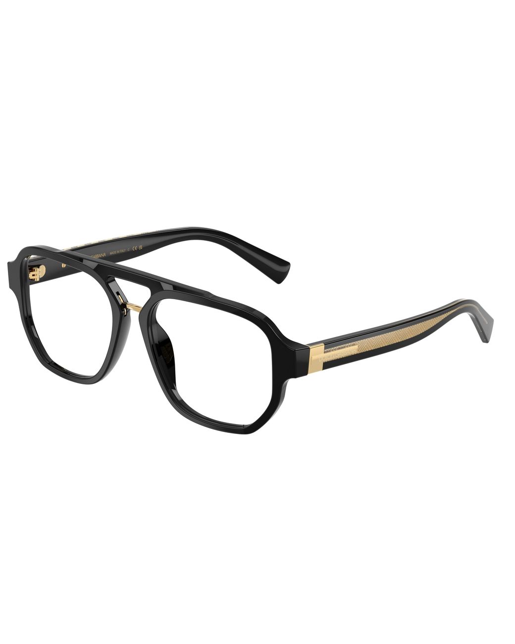 Dolce & Gabbana Black Dg3447 501 Optical Frames Acetate Transparent Pilot Normal for men