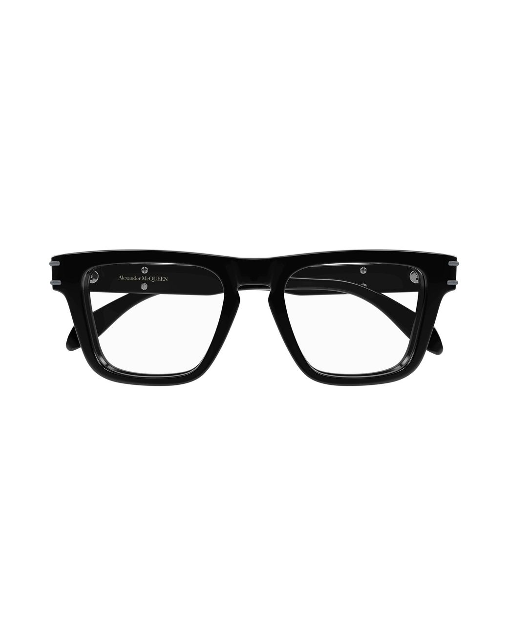 McQueen Black Am0400O 001 Optical Frames Acetate Squared for men