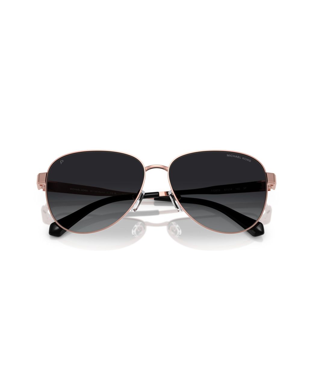 Michael Kors Black Mk1160 Biarritz 1108T3 Sunglasses Metal Pilot Polarized