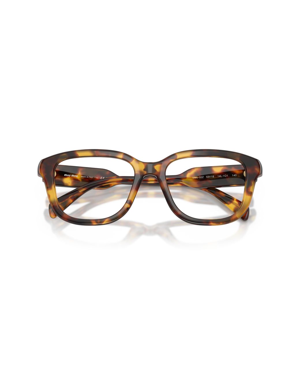 Miu Miu Black Mu 02Zv 14L1O1 Optical Frames Acetate Transparent Squared Normal