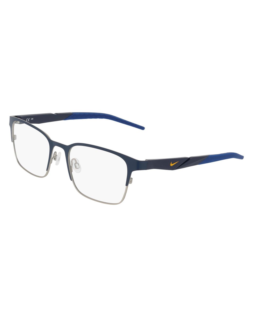 Nike Black 8185 410 Optical Frames Metal Squared Normal for men