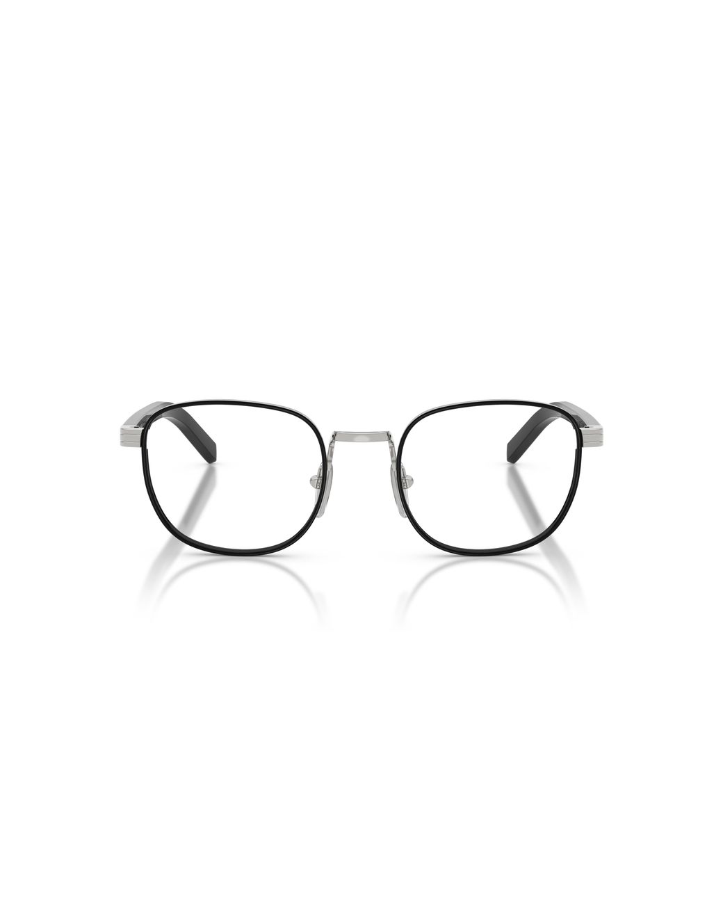 Prada Black Pr D50V 1Bc1O1 Optical Frames Metal Transparent Pantos Normal for men