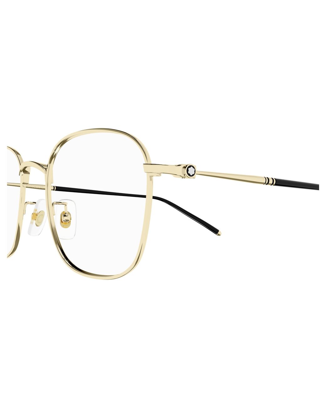 Montblanc Black Mb0415Oa 003 Optical Frames Titanium Transparent Squared for men