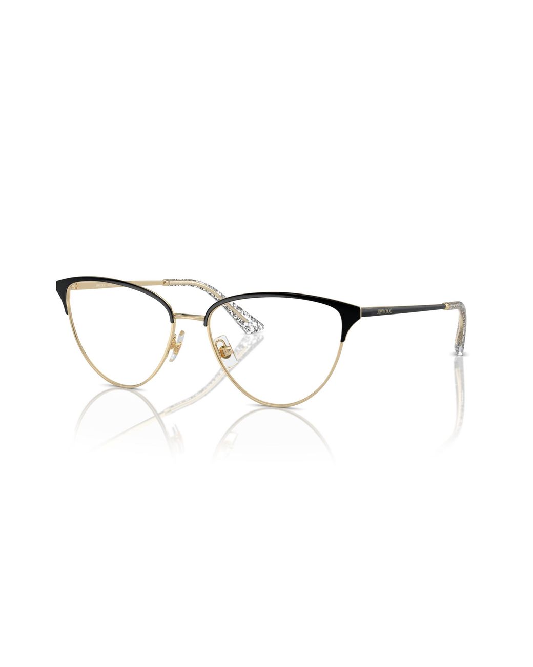 Jimmy Choo Black Jc2002 3015 Optical Frames Metal Cat Eye