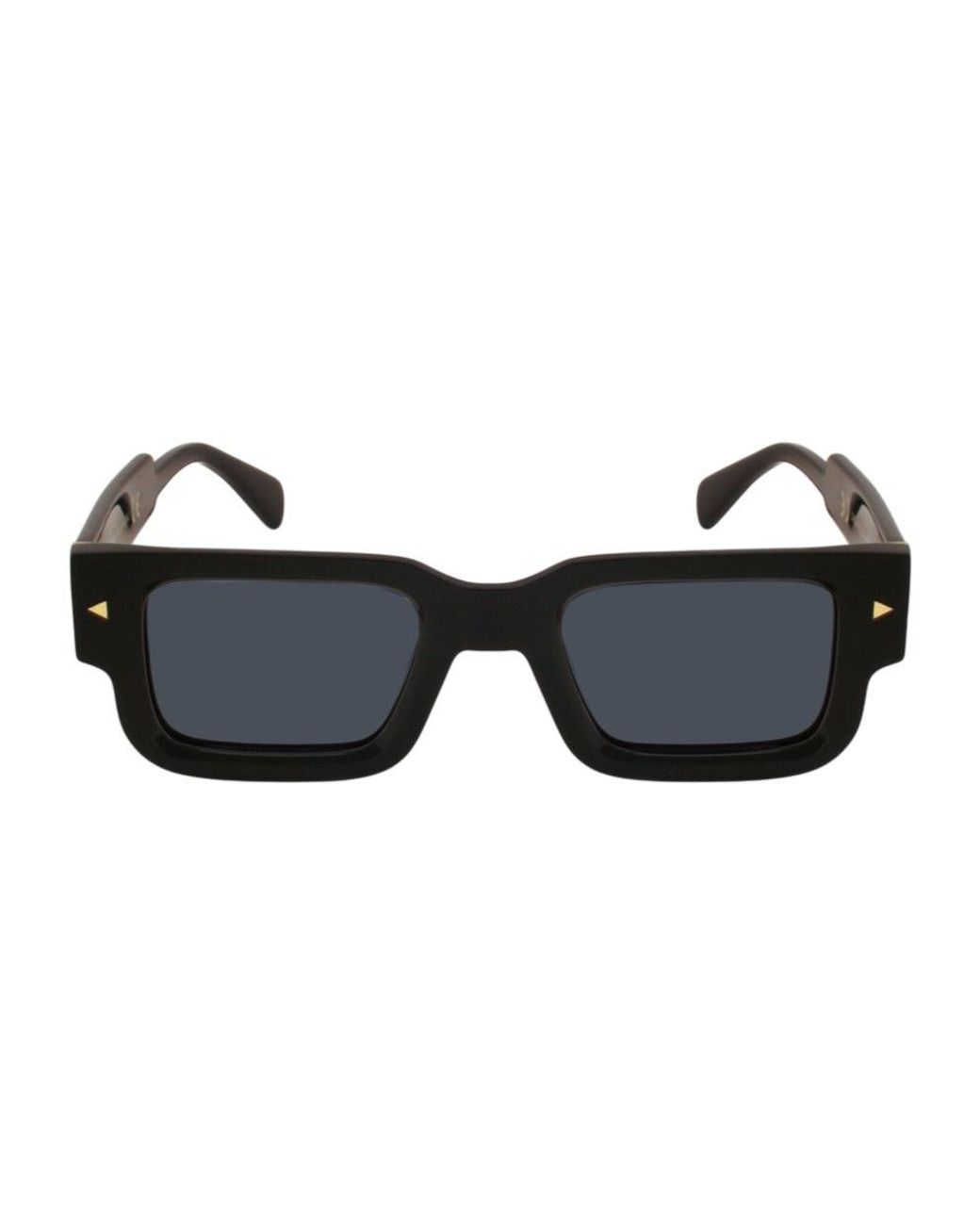 Xlab Black Shikoku Sunglasses Acetate Light Squared Shaded
