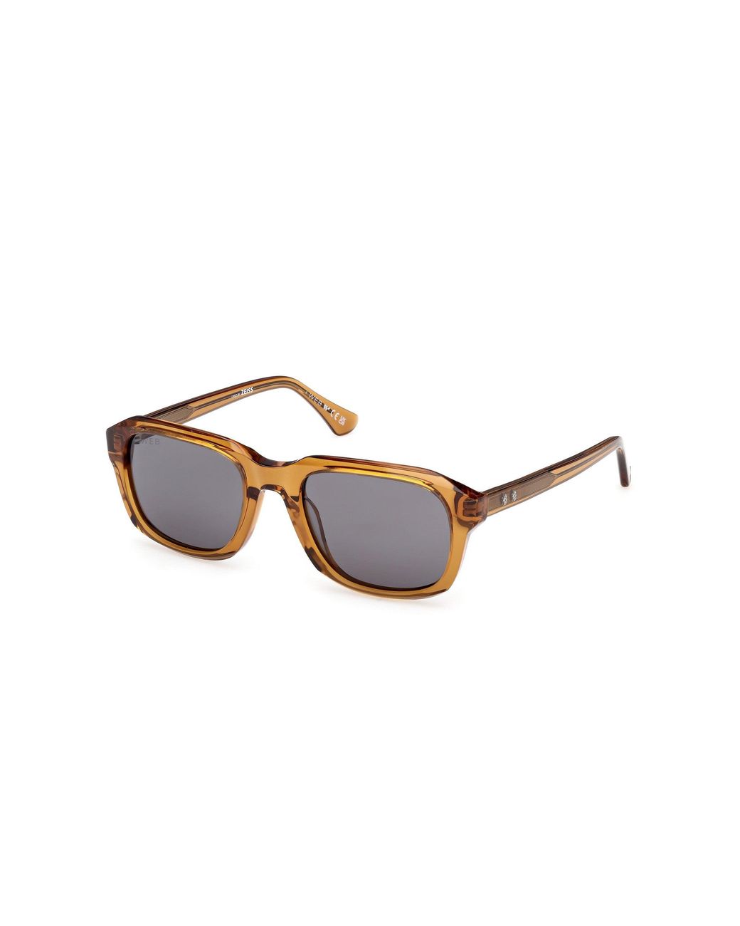 Web Black We0389 39A Sunglasses Acetate Smoke Squared Normal for men