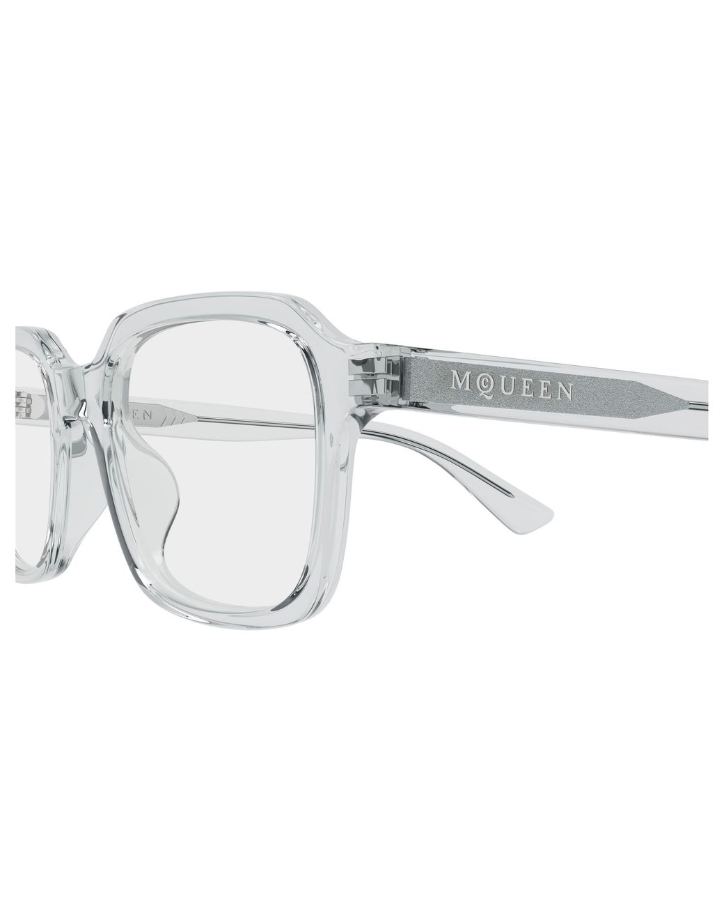 McQueen Black Am0572O 004 Montature Da Vista Acetato Trasparente Squadrata