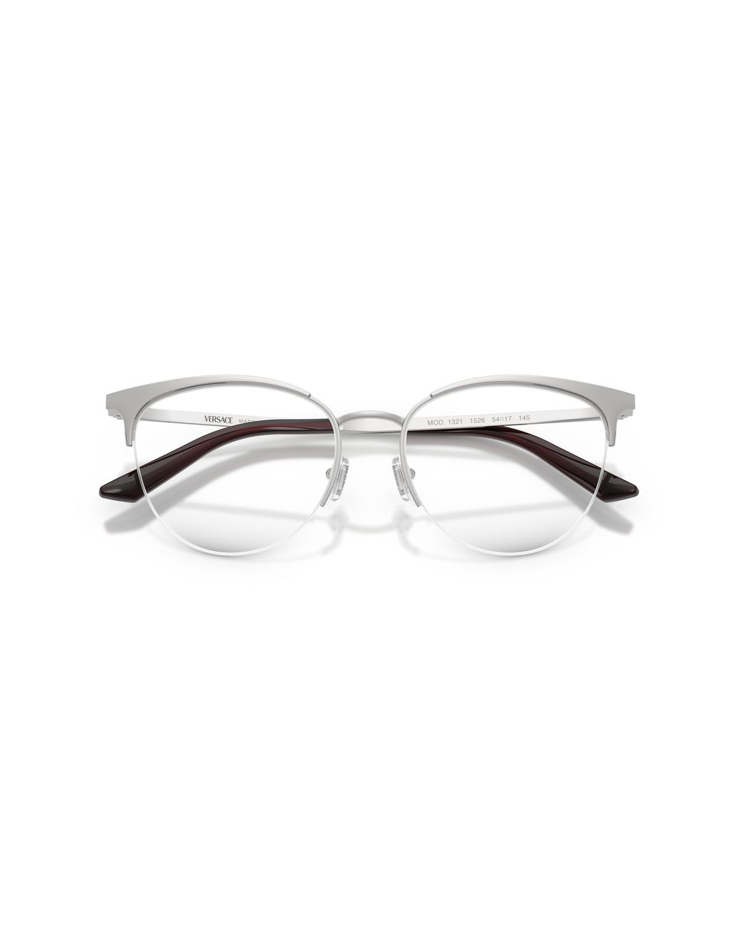 Versace Black Ve1321 1526 Optical Frames Metal Transparent Cat Eye Normal