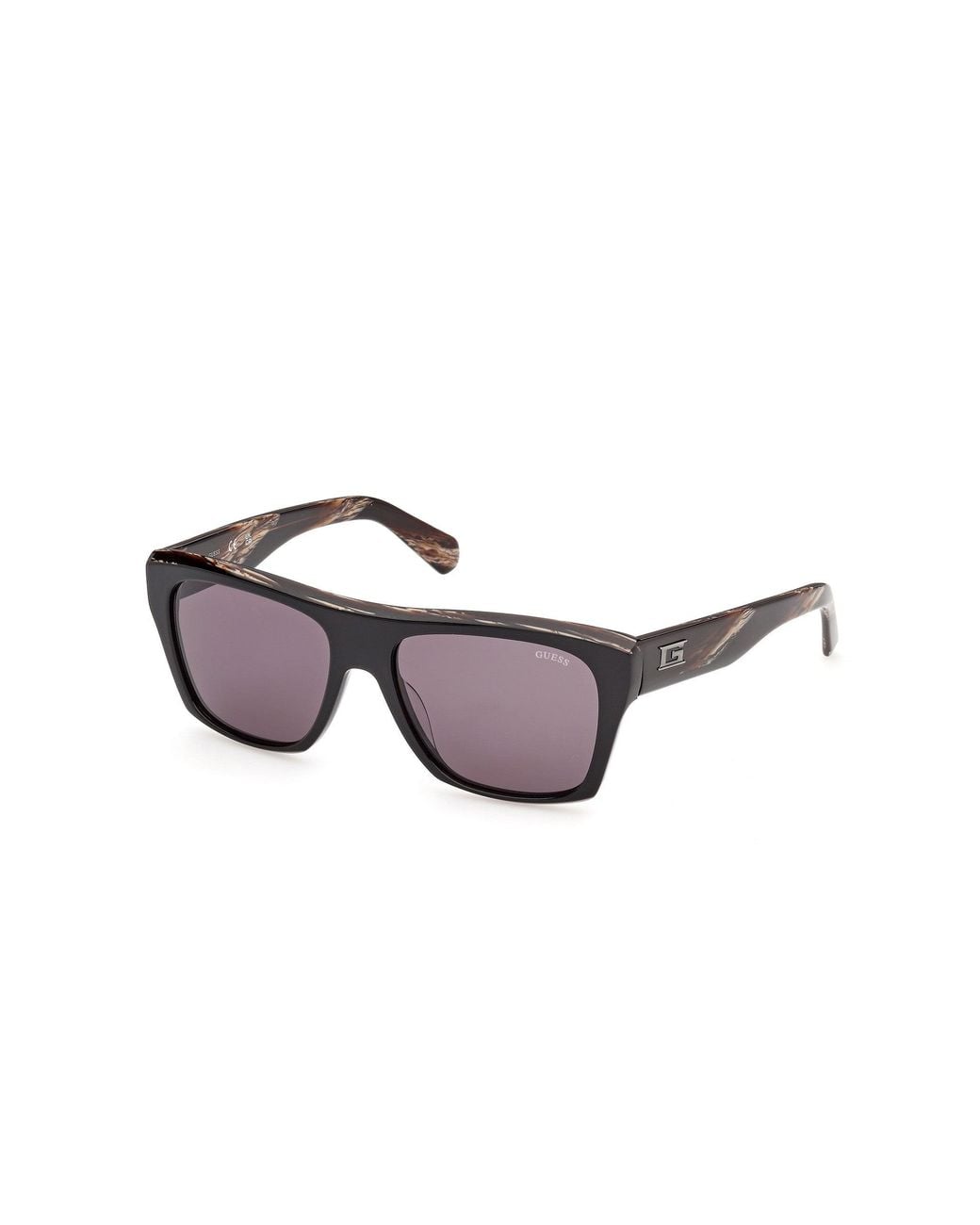 Guess Black Gu00368 01A Sunglasses Acetate Smoke Squared Normal for men
