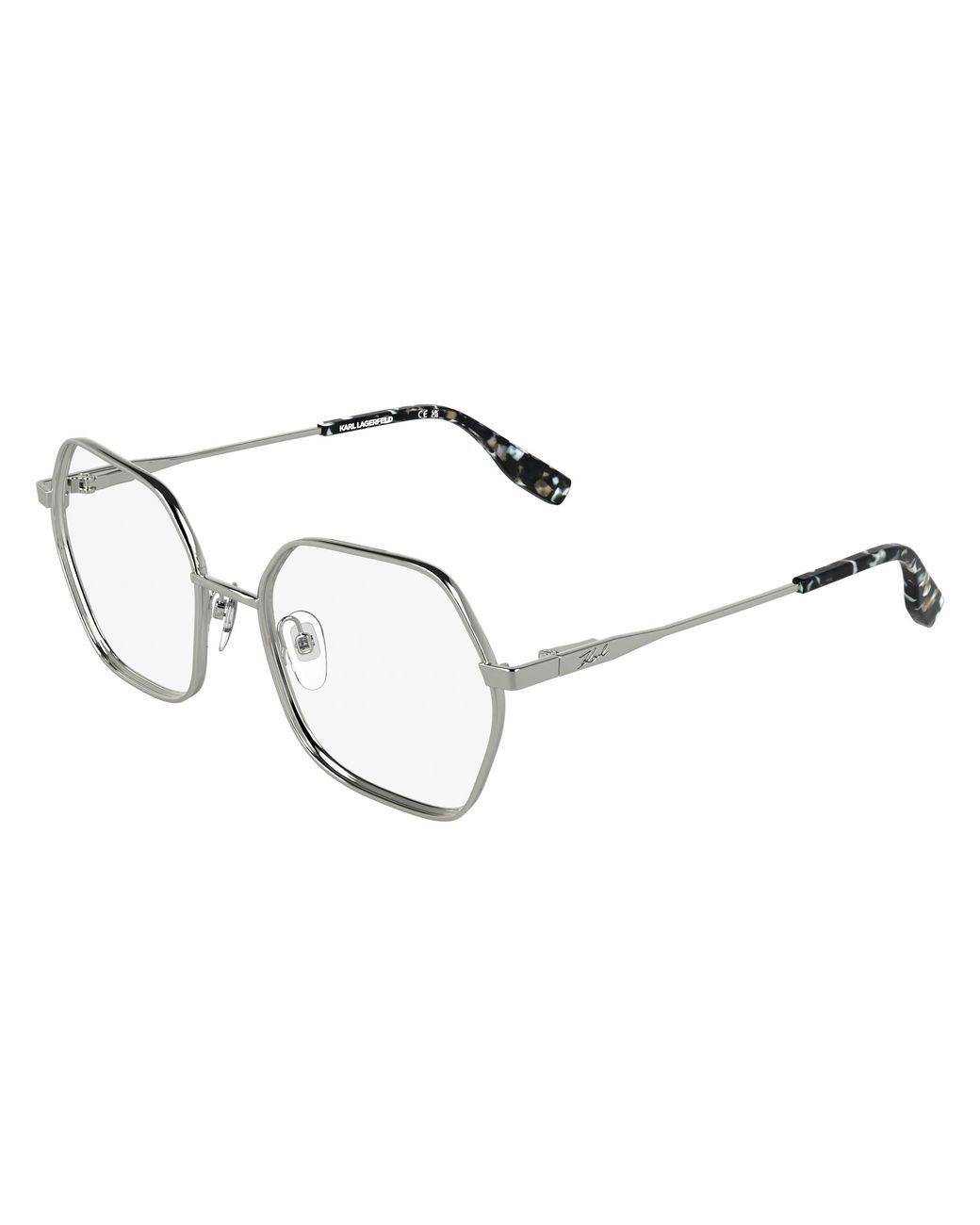 Karl Lagerfeld Black Kl363 040 Optical Frames Metal Squared Normal