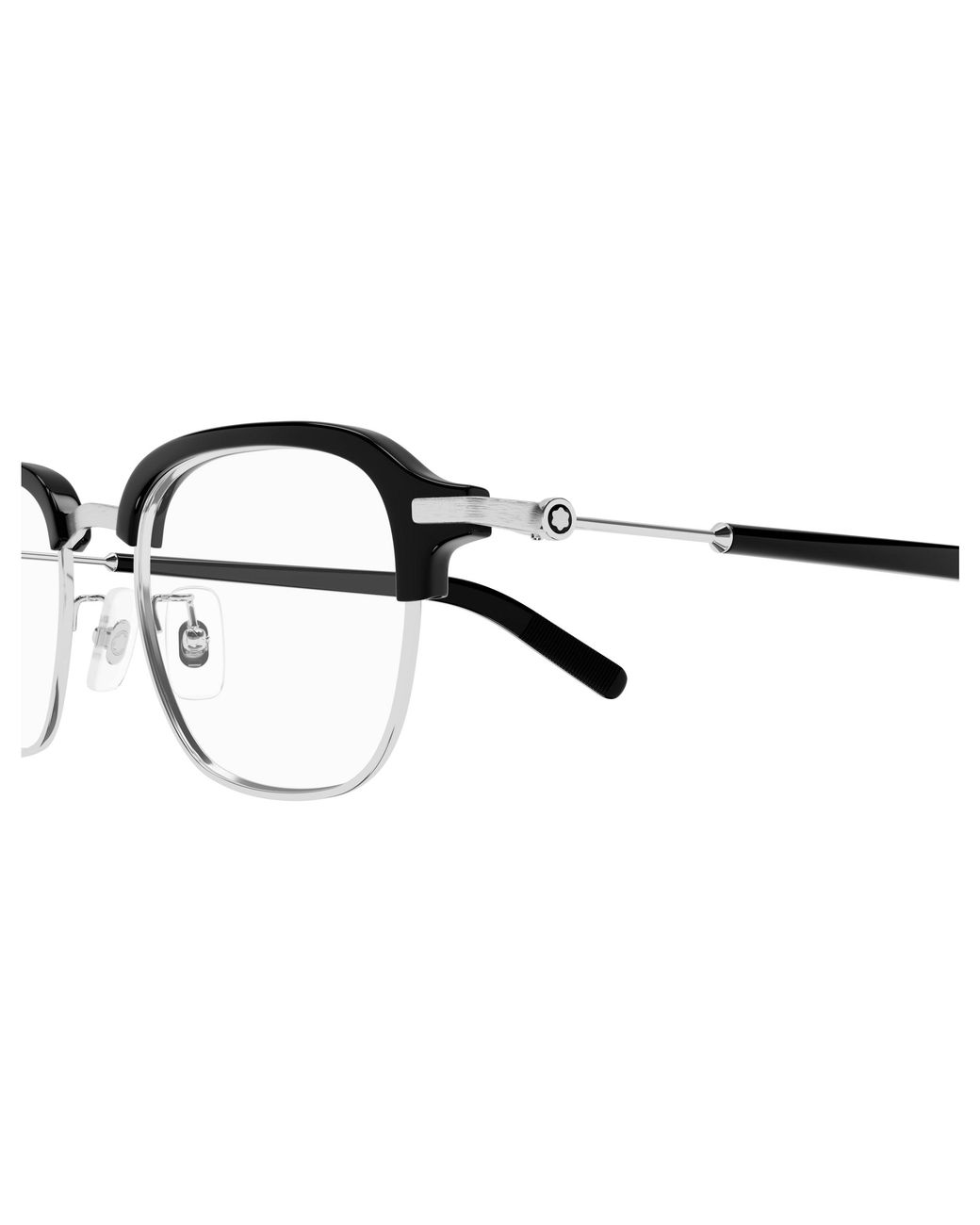 Montblanc Black Mb0390O 001 Optical Frames Metal Transparent Squared for men