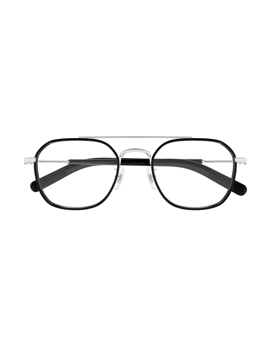 Montblanc Black Mb0391Oa 001 Optical Frames Metal Transparent Geometric for men